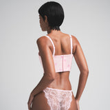 VELVET LACE CROPPED CORSET | CHERRY BLOSSOM HEART BREAKER