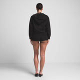 TERRY COVER-UPS ZIP UP HOODIE | ONYX