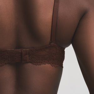 FITS EVERYBODY LACE WING T-SHIRT BRA | COCOA