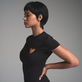 COTTON JERSEY HEART MINI DRESS | SOOT