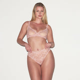 STRETCH LACE UNLINED FULL COVERAGE BRA | MORGANITE