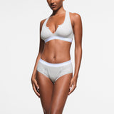 COTTON RIB HIPSTER | LIGHT HEATHER GREY STRIPE
