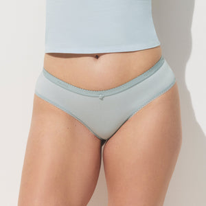 LIGHTWEIGHT COTTON LOGO PICOT HIPSTER | PEARL TONAL
