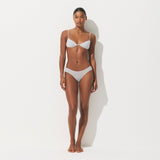 SHEER RIB LOW RISE HIPSTER | LIGHT HEATHER GREY