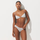 SHEER RIB LOW RISE HIPSTER | LIGHT HEATHER GREY