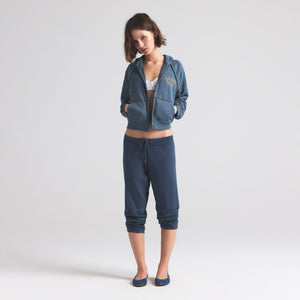 LIGHTWEIGHT FLEECE SHRUNKEN JOGGER | WASHED NAVY