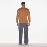 SKIMS COTTON MENS CLASSIC LONG SLEEVE T-SHIRT | RUSSET