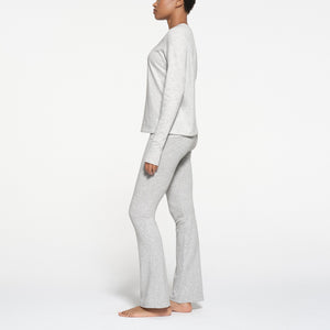 RELAXED TEES LONG SLEEVE T-SHIRT | LIGHT HEATHER GREY
