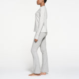 RELAXED TEES LONG SLEEVE T-SHIRT | LIGHT HEATHER GREY