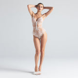 ULTRA FINE LACE TEDDY | MARBLE