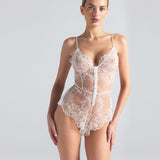 ULTRA FINE LACE TEDDY | MARBLE