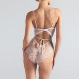 ULTRA FINE LACE TEDDY | MARBLE
