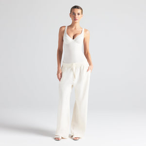COTTON JERSEY UNDERWIRE BODYSUIT | MARBLE