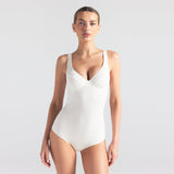 COTTON JERSEY UNDERWIRE BODYSUIT | MARBLE