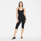 SMOOTH LAYERS CAPRI CATSUIT | OBSIDIAN