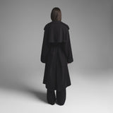 BOYFRIEND FLEECE OVERSIZED TRENCH COAT | WASHED ONYX
