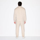 FLEECE LOUNGE MENS RELAXED POLO | DESERT HEATHER GREY