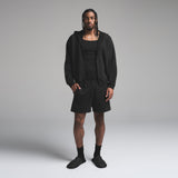 FLEECE LOUNGE MENS RELAXED ZIP UP HOODIE | WASHED ONYX