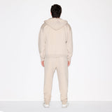 FLEECE LOUNGE MENS RELAXED ZIP UP HOODIE | DESERT HEATHER