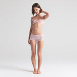STRETCH LACE BOY SHORT | CHERRY BLOSSOM ROSEBUD PRINT