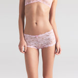 STRETCH LACE BOY SHORT | CHERRY BLOSSOM ROSEBUD PRINT