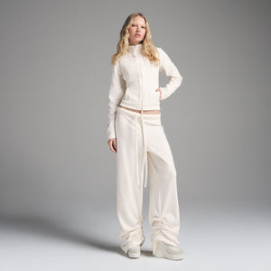 FLEECE LOUNGE OVERSIZED PANT | ECRU