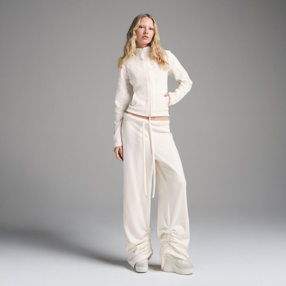 FLEECE LOUNGE OVERSIZED PANT | ECRU