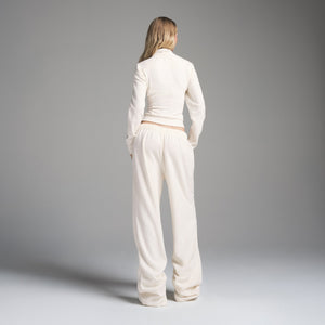 FLEECE LOUNGE OVERSIZED PANT | ECRU