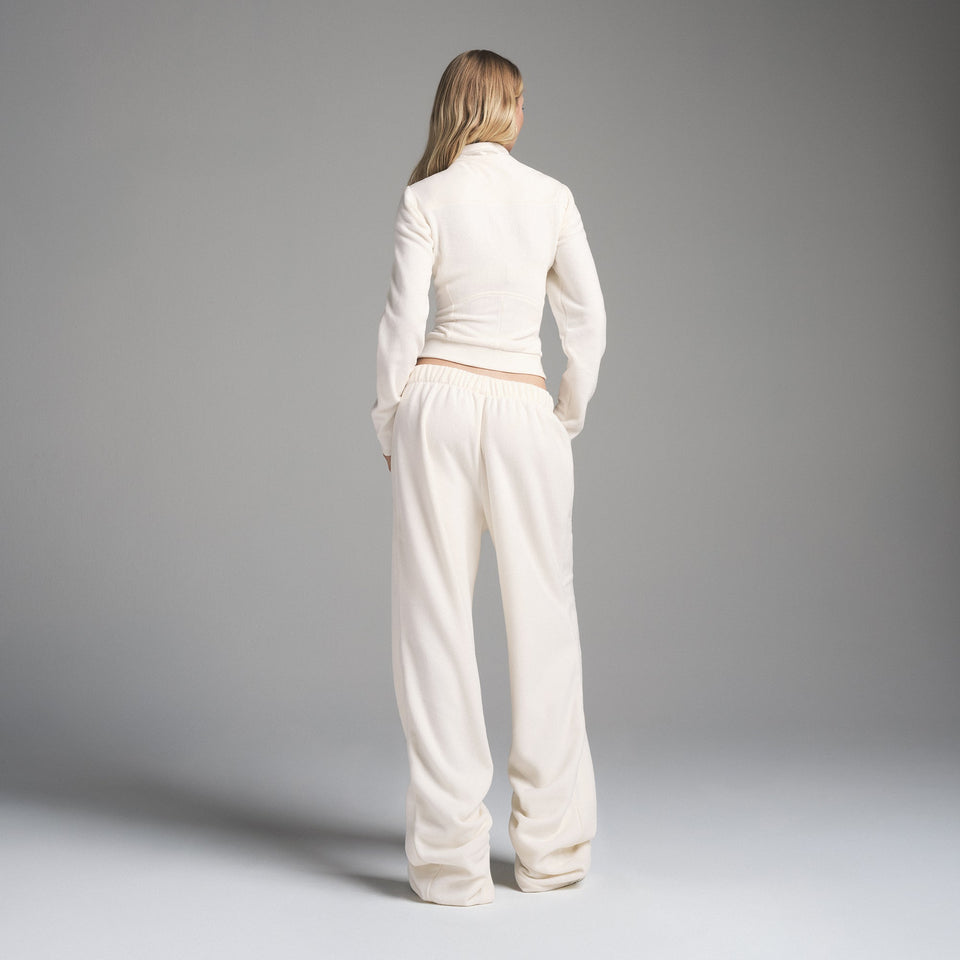 FLEECE LOUNGE OVERSIZED PANT | ECRU