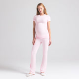 COTTON JERSEY MATERNITY FOLDOVER PANT | CHERRY BLOSSOM