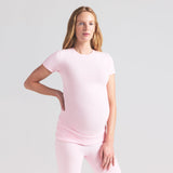COTTON JERSEY MATERNITY FOLDOVER PANT | CHERRY BLOSSOM
