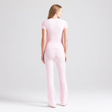 COTTON JERSEY MATERNITY FOLDOVER PANT | CHERRY BLOSSOM
