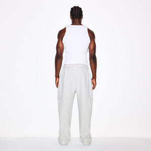 FLEECE LOUNGE MENS CARGO PANT | LIGHT HEATHER GREY