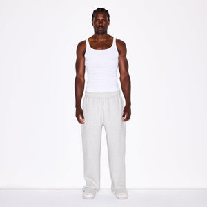 FLEECE LOUNGE MENS CARGO PANT | LIGHT HEATHER GREY