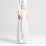 LIGHTWEIGHT FLEECE STRAIGHT LEG PANT | LIGHT HEATHER GREY