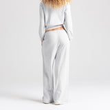 LIGHTWEIGHT FLEECE STRAIGHT LEG PANT | LIGHT HEATHER GREY