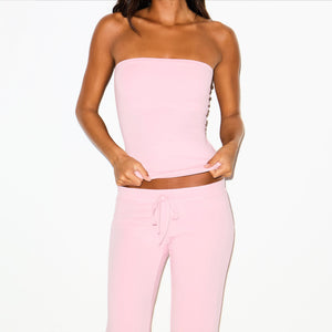 COTTON JERSEY LOW RISE CROP PANT | HALITE