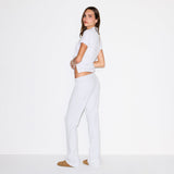 COTTON FLEECE LOW RISE SLIM PANT | LIGHT HEATHER GREY