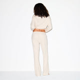 COTTON FLEECE LOW RISE SLIM PANT | OATMEAL HEATHER