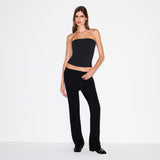 COTTON FLEECE LOW RISE SLIM PANT | ONYX
