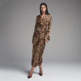 DOLCE&GABBANA X SKIMS SILK LONG ROBE | LEOPARD