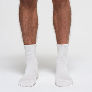 MENS QUARTER CREW SOCK 3-PACK | CHALK
