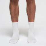 MENS QUARTER CREW SOCK 3-PACK | CHALK