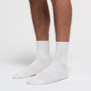 MENS QUARTER CREW SOCK 3-PACK | CHALK