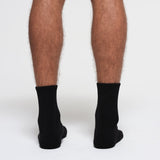 MENS QUARTER CREW SOCK 3-PACK | ONYX