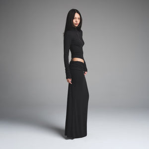 SKIMS CLOUD FOLDOVER SKIRT | ONYX