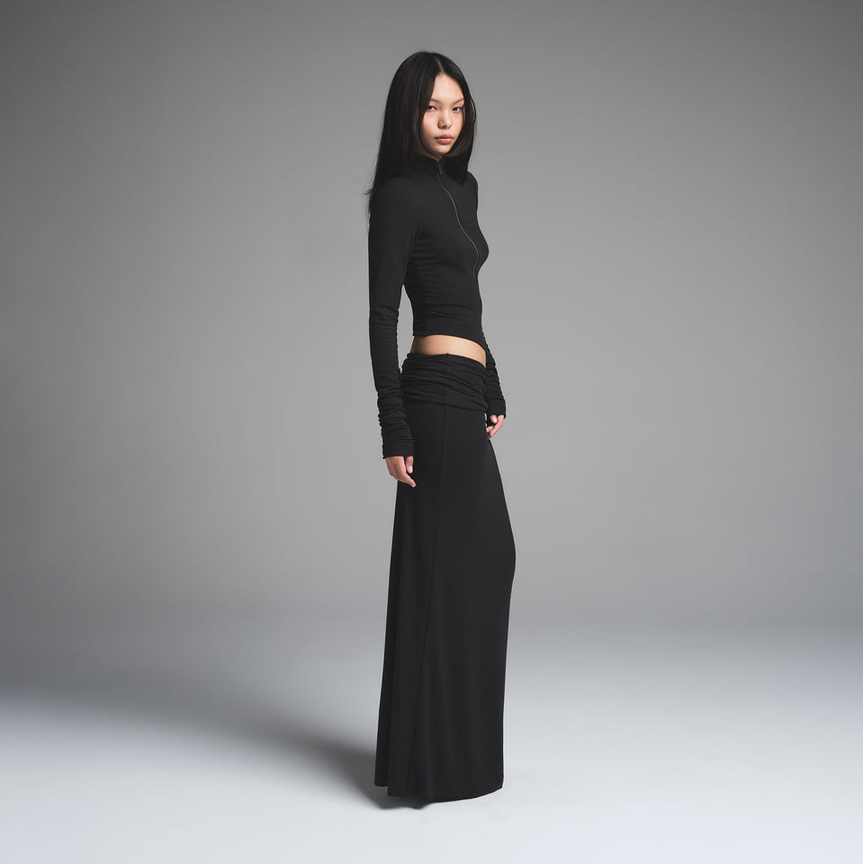 SKIMS CLOUD FOLDOVER SKIRT | ONYX