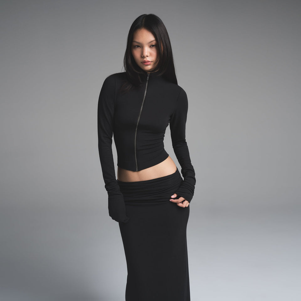 SKIMS CLOUD FOLDOVER SKIRT | ONYX