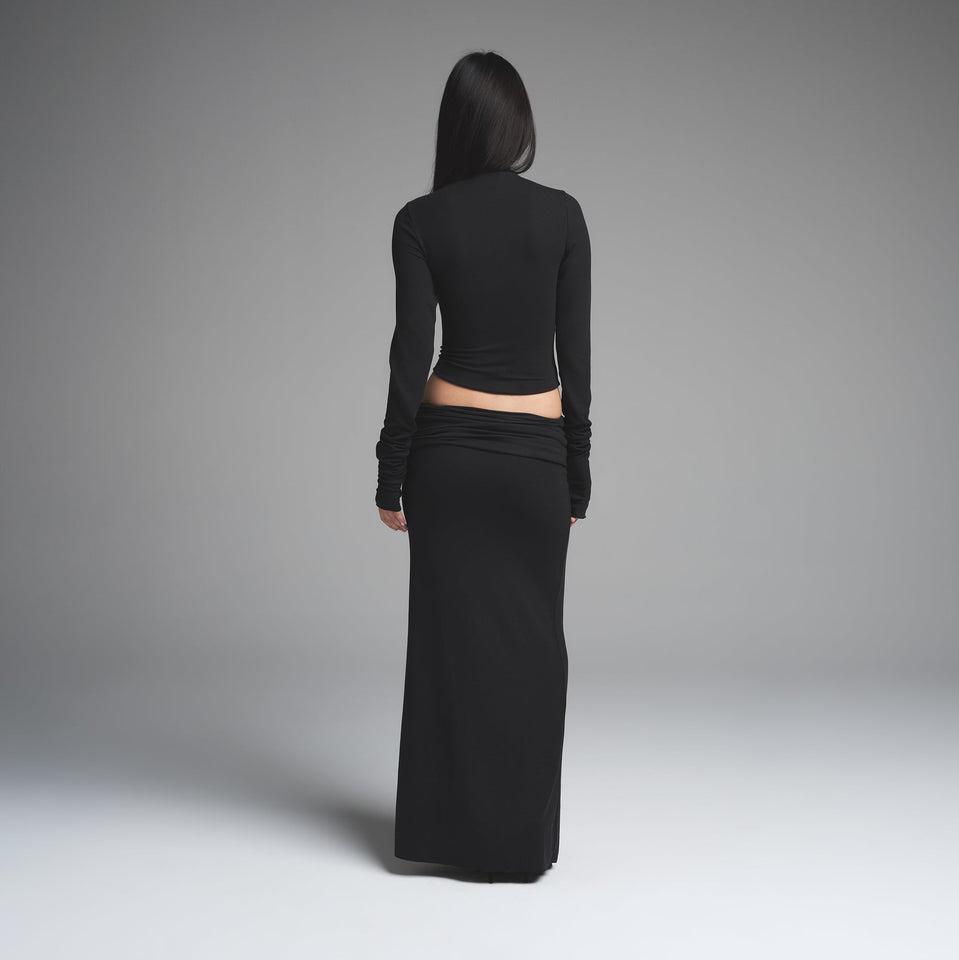 SKIMS CLOUD FOLDOVER SKIRT | ONYX