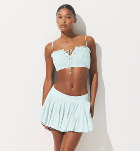 COTTON VOILE MINI SKIRT | FROST